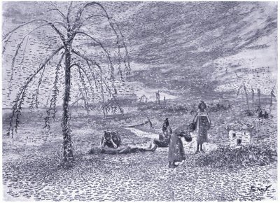 A plague of locusts by Henry Charles Seppings Wright